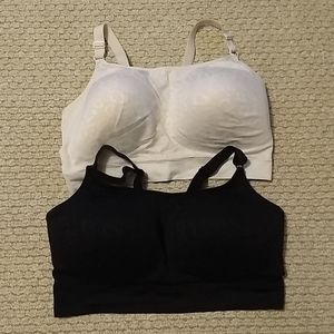 Olga by Warner's Seamless Wire-Free Bras Nude and Black 3XL